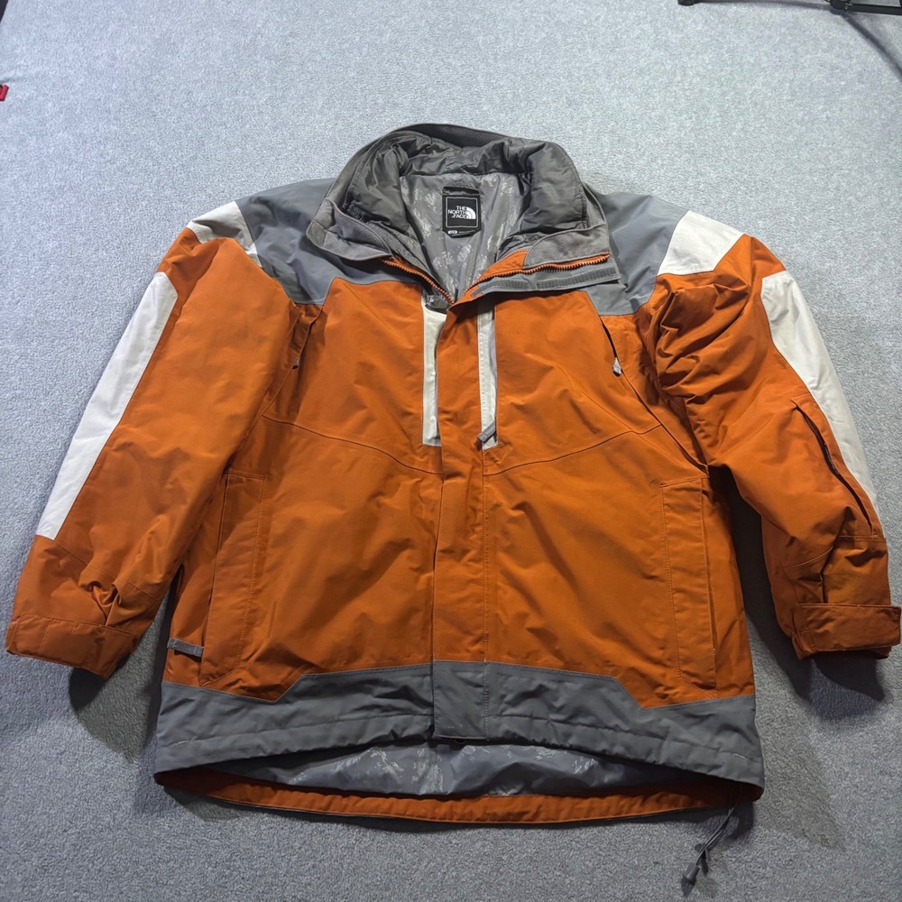 Vintage 2006 The North Face HyVent Ski Parka Mens Medium Orange Grey Technical